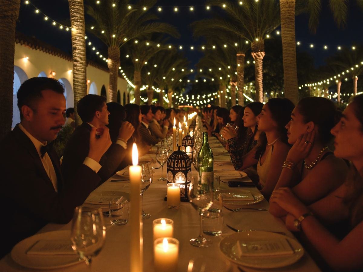 Dîner aux chandelles sous les palmiers de la palmeraie de Marrakech